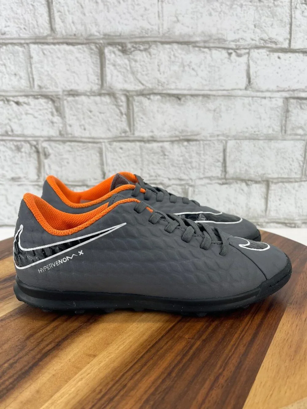 Nike Hypervenom X Phantom 3 Academy TF AH7298-081 Kid 2.5 Gray Turf Soccer Shoes